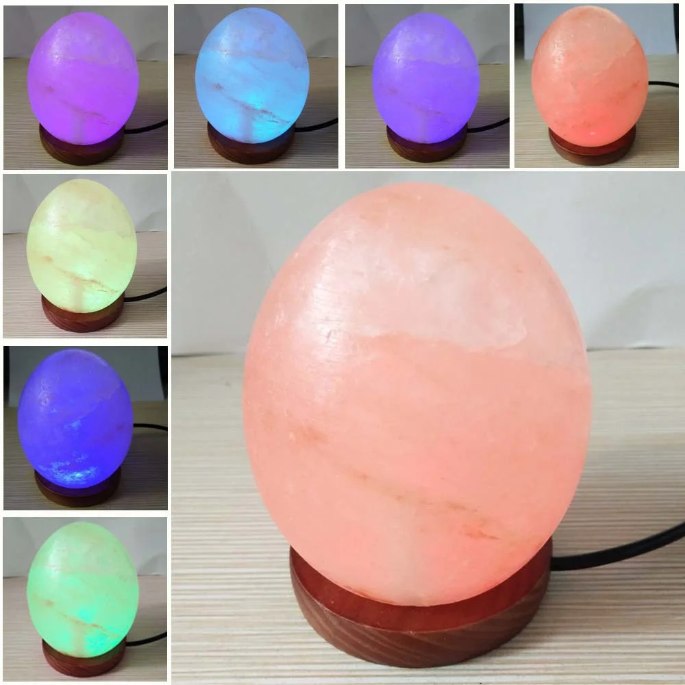 

7 Colors USB Night Light Natural Himalayan Air Purifier Rock Crystal Salt Lamp Round Glowing Attractive Nightlight DC 5V