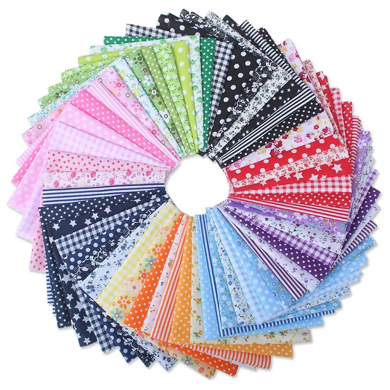 7 шт. 25x25 см квадратная печатная хлопковая ткань Лоскутная Ткань рукоделие ручная