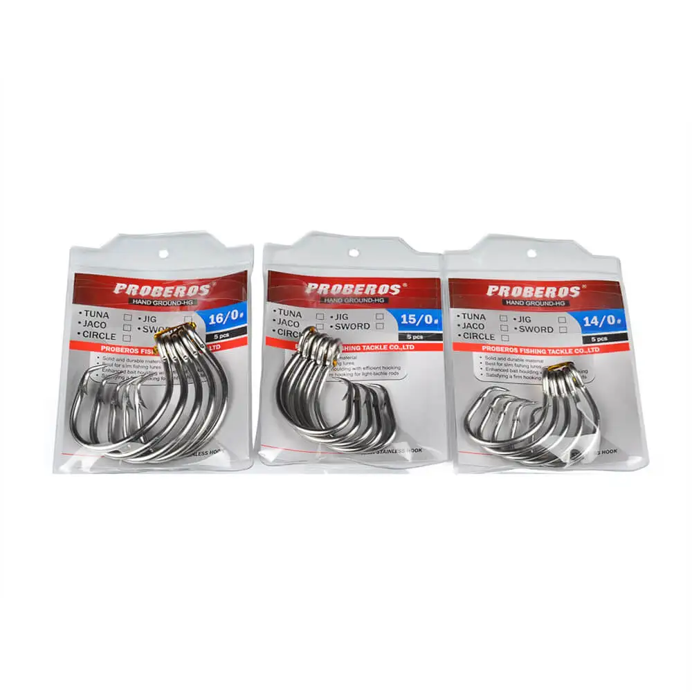 

5pcs High Carbon Steel Barbed Jig Fishing Hook Tunas Shark Saltwater Hooks 14/0 15/0 16/0 Sea Lake Boat Raft Lure Casting Hook