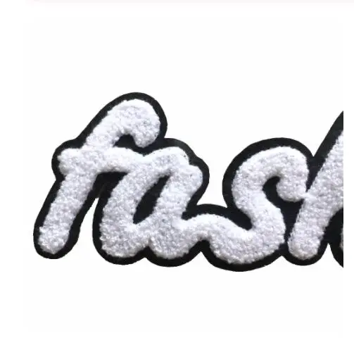 DD 1 шт. красные/белые модные вышитые нашивки из синели нашивка для шитья полотенец