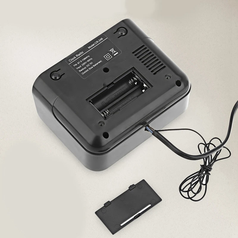 Современный Дизайн Будильник fm-радио с двойным будильником функция повтора сна