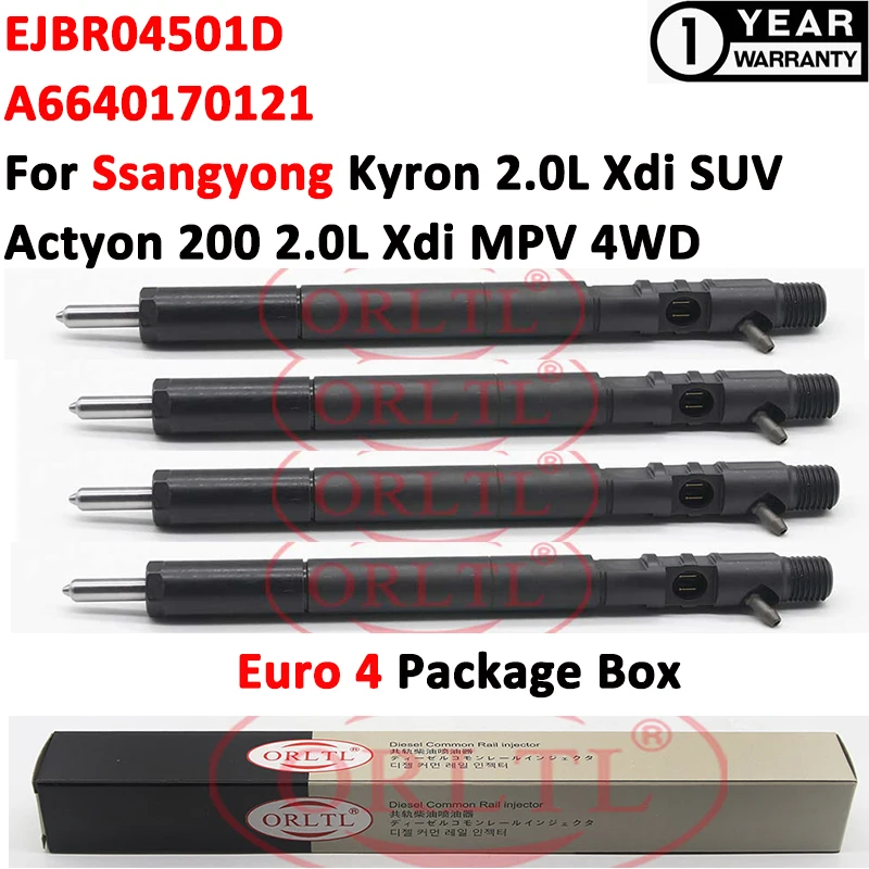 

New A6640170121 Common Rail Injector Nozzle EJBR04501D For Ssangyong Actyon Kyron D20DT Euro 4 Injection Nozzle EJBR0 4501D