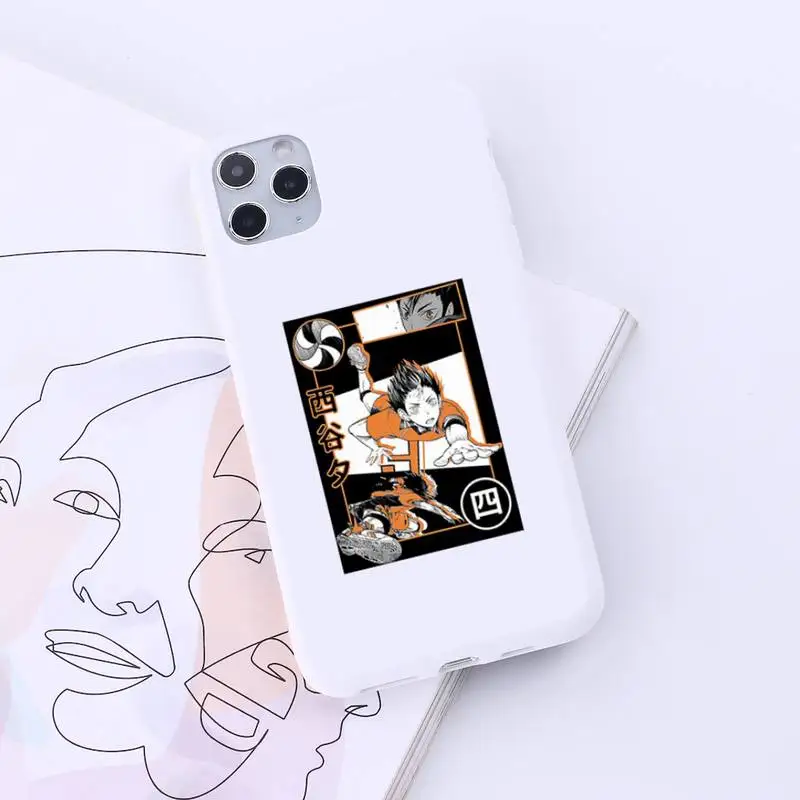 

Oya Oya Oya Haikyuu Love Volleyball Phone Case Candy Color for iPhone 6 7 8 11 12 s mini pro X XS XR MAX Plus