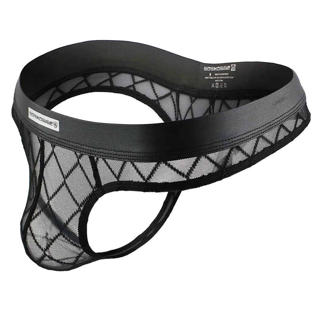 Нижнее белье для геев сексуальное мужское нижнее кружевное дышащее Сетчатое