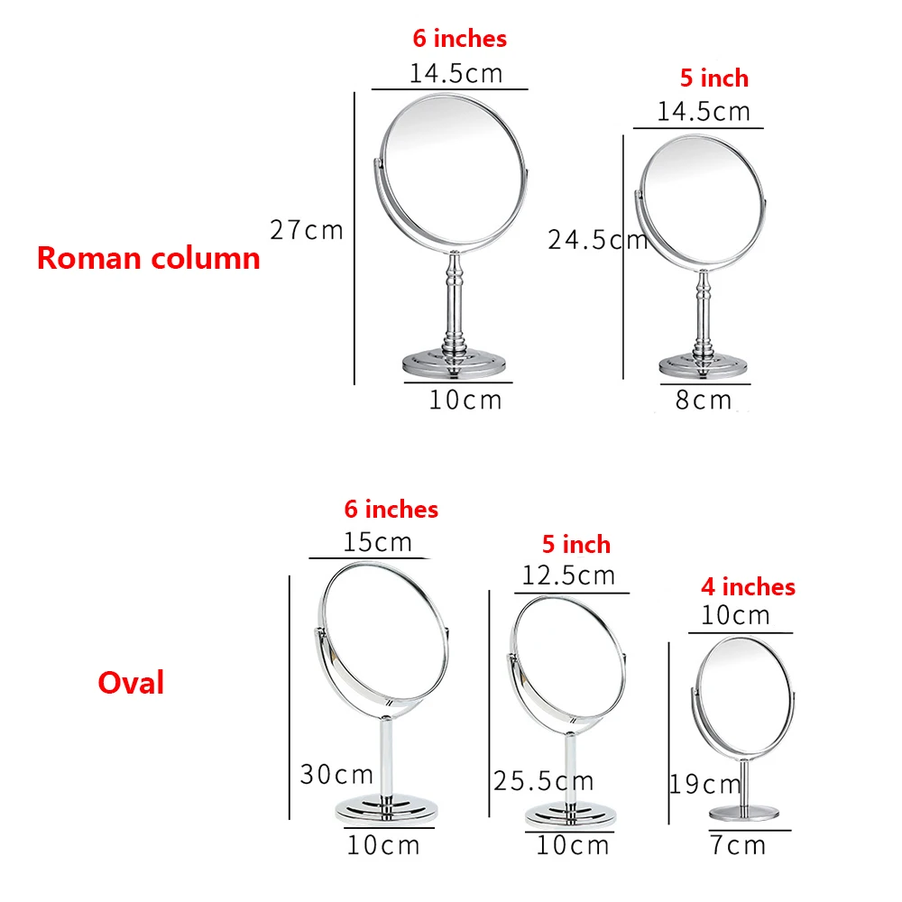 Magnifying Makeup Mirror Desk Stand Portable Mirrors Double-Sided Beauty Cosmetic Gifts for Lovers Wearable | Красота и здоровье