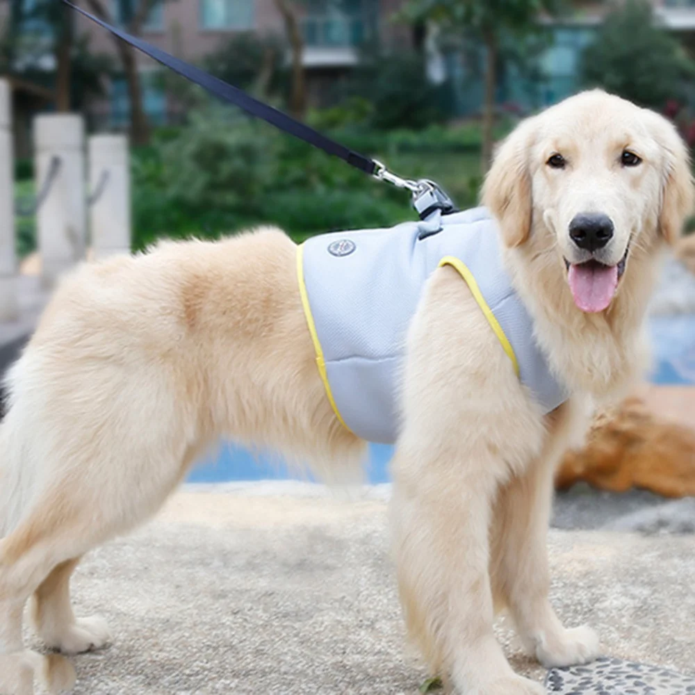 

Summer Pet Cooling Harness Breathable Chest Back Vest Chest Strap Cooler Dog Puppy Breathable Harness - Size XXXL