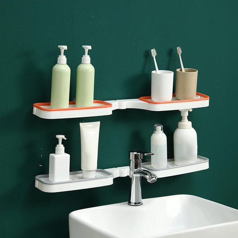 Настенная угловая настенная клейкая полка для ванной комнаты TOO789 | Спорт и