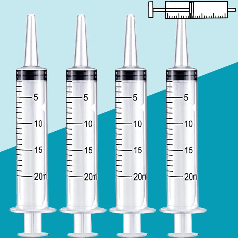 Большой пластиковый шприц для научных лабораторий 20 мл | Дом и сад