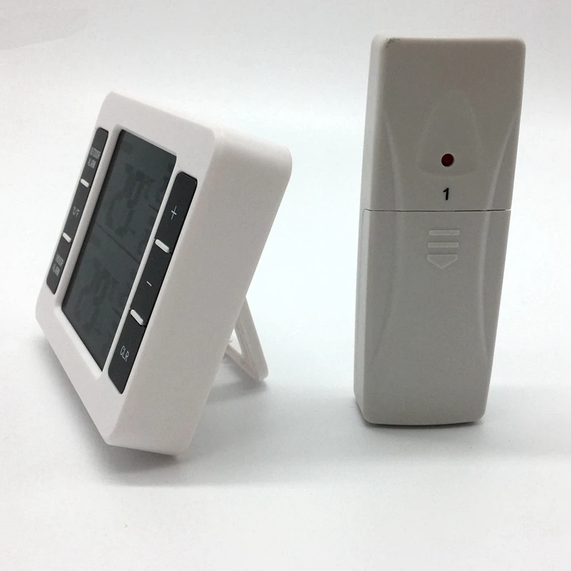 

Digital Refrigerators Freezers Wireless Thermometer 60C C/F Interior Exterior Max Min Fridge Temperature Monitor Meter w Sensor