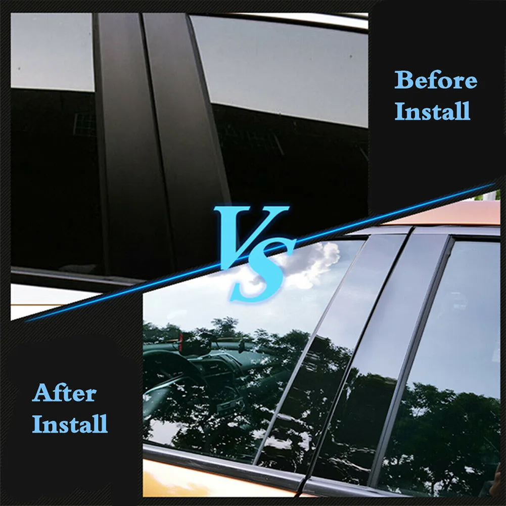 

Window Pillar Stickers 1 Set Black For HYUNDAI Elantra Sedan 2017 2018