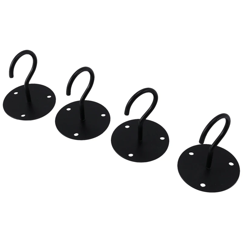 

Iron Hook Ceiling Hook Balcony Flower Basket Hook Wall Hook Clothes Hook, 4PCS