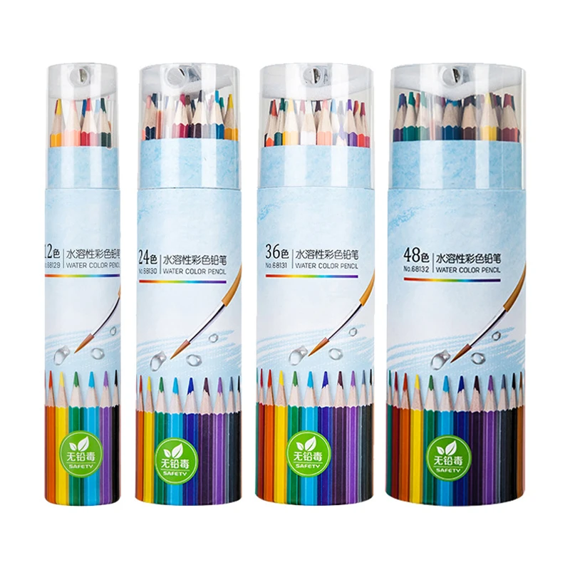 Деревянные цветные карандаши набор 48 цветов креативные граффити