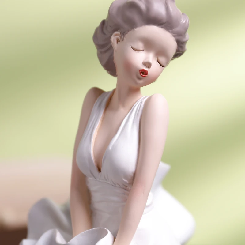 

Modern Style Sexy Girl Resin Statue Sculpture Room Decoration Figures Desk Accessories Interior For Home