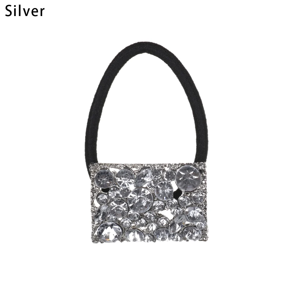2-silver Новинка, женские милые резинки для волос с цветами, бисером, жемчугом, повязка на голову, модные резиновые эластичные резинки для волос, для девушек, конский хвост, держатель, аксессуары для волос - Цвет: 2-silver