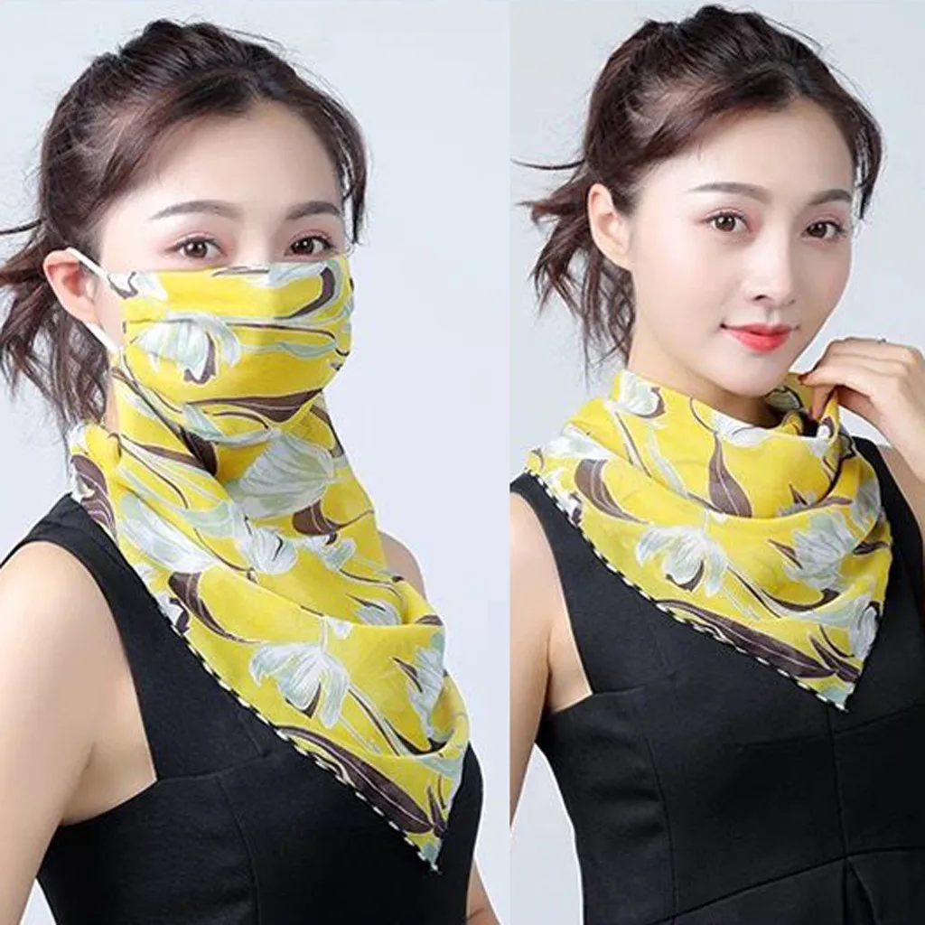 

Women Sun Protection Fashion Fresh Printing Scarf Neck Scarf Masks For Any Outdoor Sport Activity Requiring All Day Sun Scarf