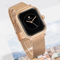 wwoor 2021 top brand luxury women square simple quartz watch fashion minimalist rose gold waterproof wristwatches reloj de mujer