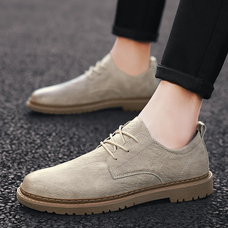 

Black Casual Shoes Men's Casual Leather Shoes Men 2020 New Breathable Zapatos Hombre For Leisure Fashion Man Mens Hot Sale