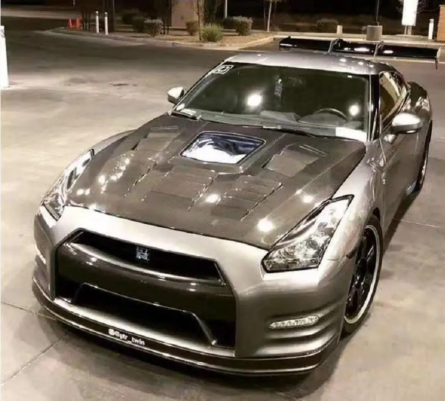 Углеродное волокно прозрачное стекло переднего бампера двигателя вентиляция в