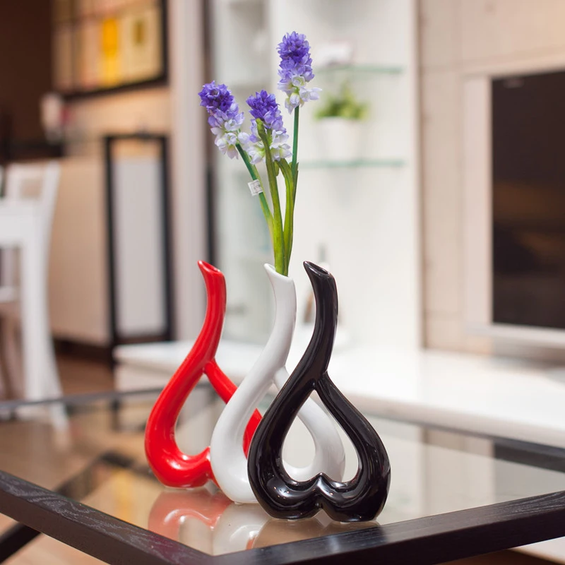 Ваза для цветов Цветочная ваза орнамент дома форма сердца 3D креативный свадебный