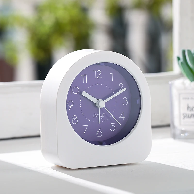 

Simple Cute Alarm Clocks Plastic Girls Silent Night Light Alarm Clocks Student Creative Relogio Despertador Room Decor DM50AC