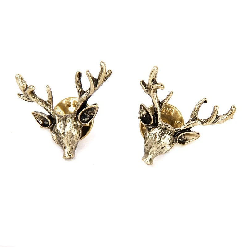 Горячая-1 пара антикварных бронзовых сплавов рубашки воротник зажимы советы