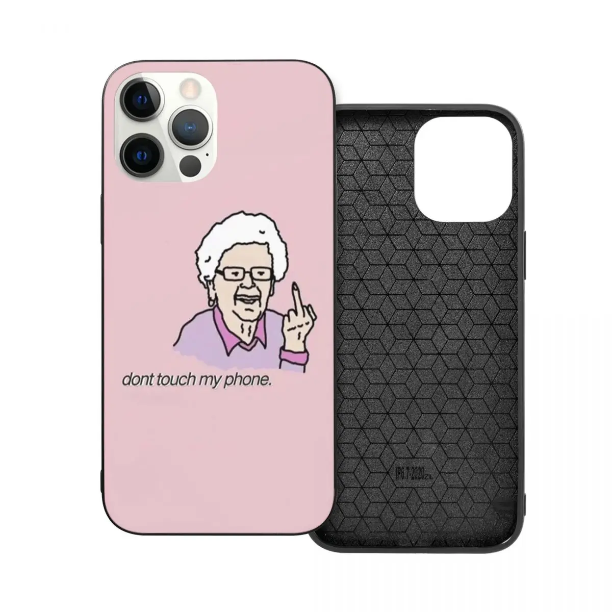 

Don't Touch My Phone PC Glass TPU Phone Case for iPhone 13 12 11 Pro Max Mini