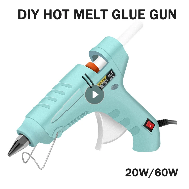 

20W Hot Melt Glue Gun With 7mm Glue Sticks Mini Industrial Guns Heat Temperature Thermo Electric DIY Repair Tool Manual Glue Gun