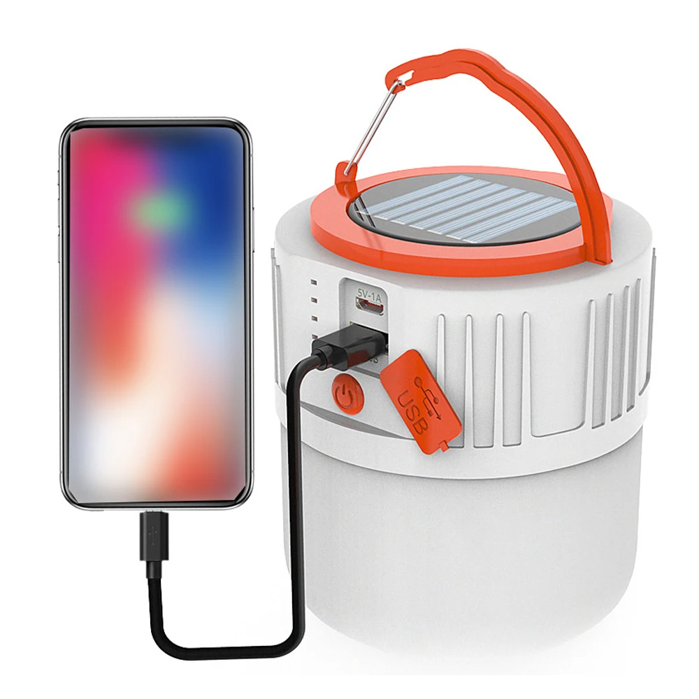 

Портативный USB светильник на солнечной энергии с 24 лампами для кемпинга