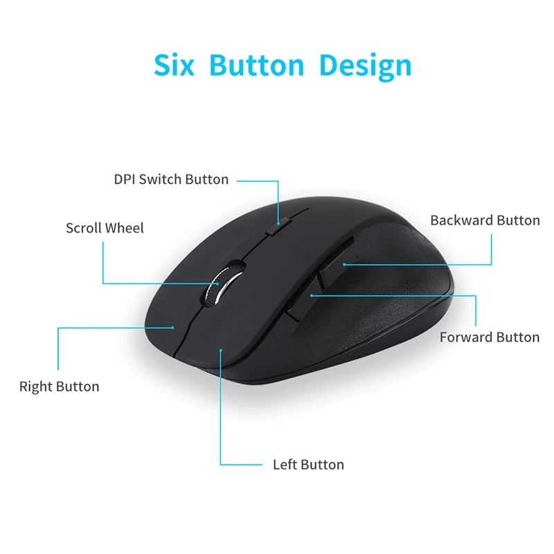 Bluetooth 4 0 и 2 4G Двухрежимная Беспроводная игровая мышь для ПК Mac ноутбука планшета
