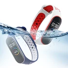 Силиконовый ремешок для Xiaomi Mi Band 43, сменные наручные спортивные браслеты, водонепроницаемый ремешок для часов MI4 Band, дышащий браслет