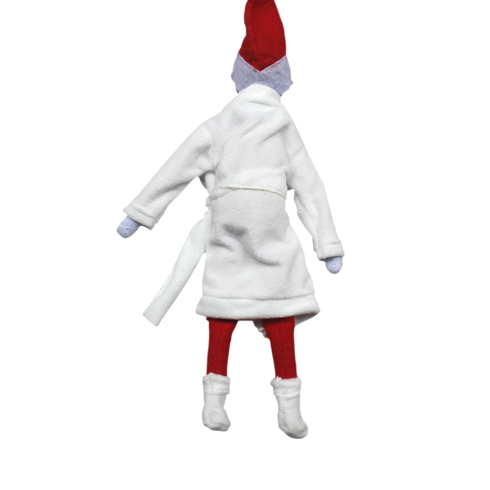 Ropa de Santa Couture para mu&ntilde;ecas elfo, accesorios de juguetes tradicionales de Navidad, bata blanca y zapatos-3