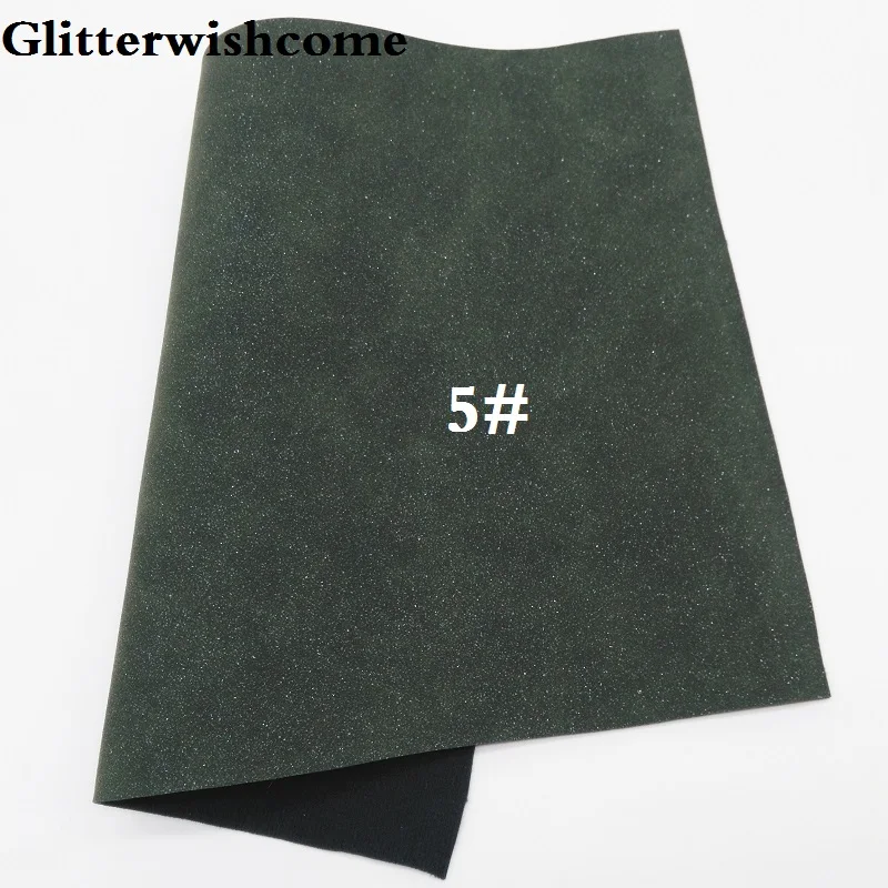 5 Glitterwishcome 21X29 см А4 Размер синтетическая кожа, замша кожа с блестками, искусственная из искусственной кожи Ткань Винил для бантов, GM036A - Цвет: 5