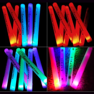 30pcs RGB LED Glow Sticks Lighting Foam Stick Colorful Flashing For Party Decoration Wedding Concert