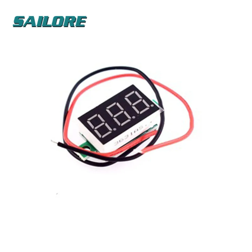 

0.36" Digital Voltmeter Head DC 2.7-32V 2 Wires Red 0.36 inch LED Display Panel Voltage Meter 5V 9V 12V 24V Car Adjustable Volt