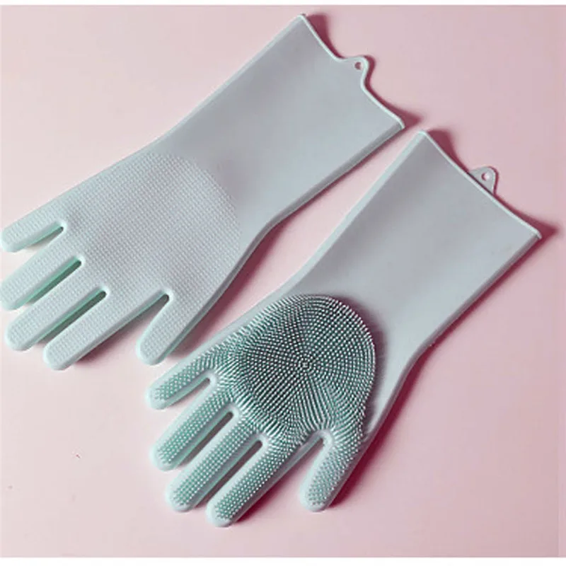 

Silicone Cleaning Gloves Multifunction Magic Silicone Dish Washing Gloves Kitchen Cleaning Gloves