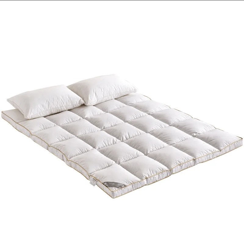 Стеганое одеяло с гусиным пухом двуспальный стеганый матрас большой размер s |
