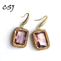 csj big stone zultanite earrings created sultanite diaspore fine jewelry for women wedding party gift