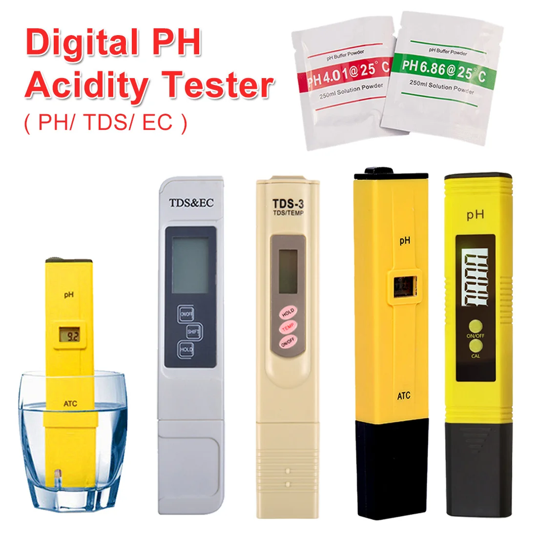 Тестер карманный измеритель PH воды в виде ручки цифровой тестер 0 14 /0 9990ppm для