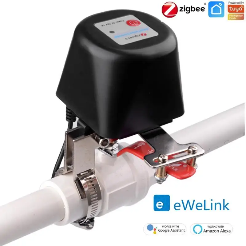 

EWelink Zigbee Valve Smart Water/Gas Valve Automation Control Work Smart Home With Alexa,Google Assistant Power By Tuya