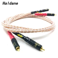 haldane pair hifi hi end 8n single crystal copper rca reference interconnect audio cable with gold plated wbt 1044 rca plug
