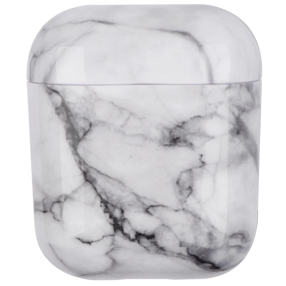 Чехол для Airpods Apple, беспроводная bluetooth-гарнитура, чехол для зарядки, защитный чехол из ПУ материала, с текстурой под дерево и мрамор - Цвет: style 6