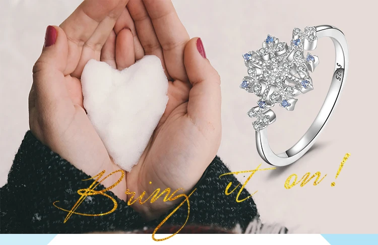 JewelryPalace зима любовь создан светло голубой шпинель фианит Снежинка обещание кольцо 925 пробы серебро Горячие Мода ювелирные изделия