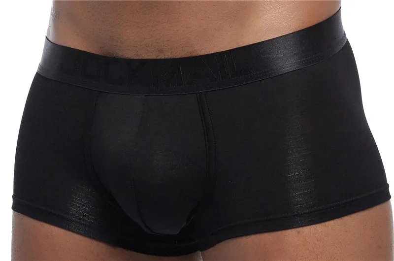 Черный JOCKMAIL, боксеры, мужское нижнее белье, мужские сексуальные дышащие трусы, модальные удобные мужские трусы, шорты, мужские трусы - Цвет: Черный