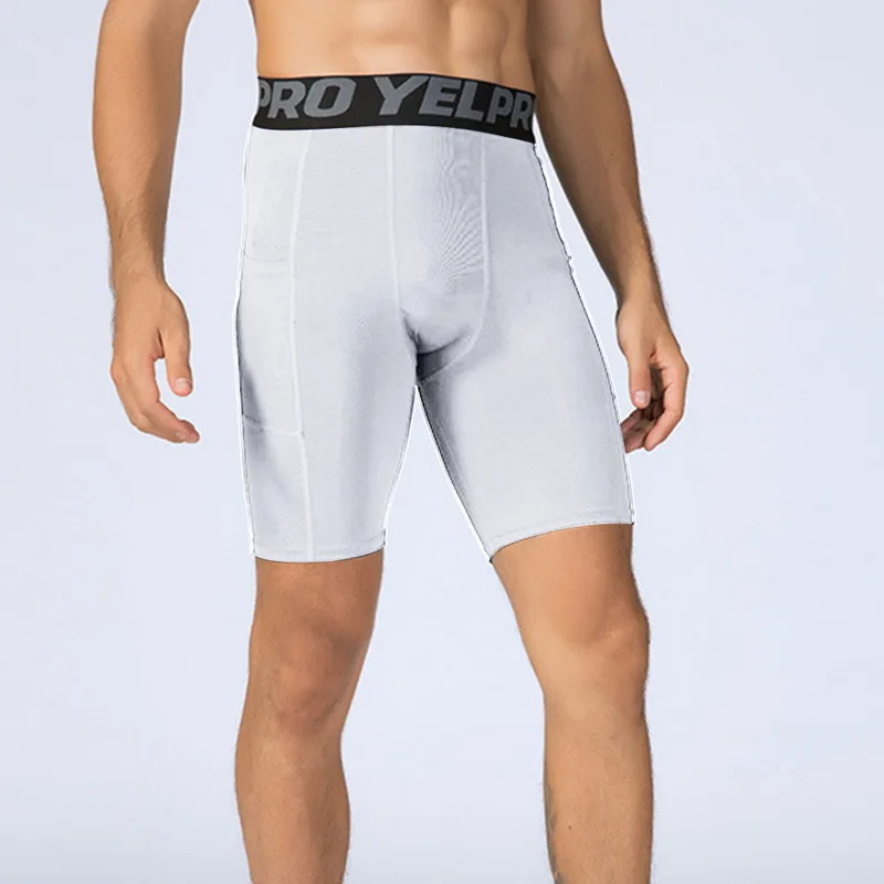 

VERTIVE New Men Tight Shorts Fitness Pocket Shorts Quick Dry Exercise Elastic Sports Short Running Wear Skinny Sweatpants