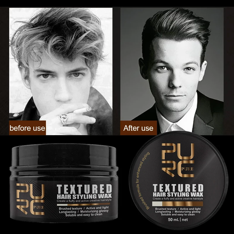 

1pcs Strong Hold Hair Styling Wax For Men Hold Hair Styles Matte Finished Molding Cream Stereotypes Type Hair Wax Brushed Cream