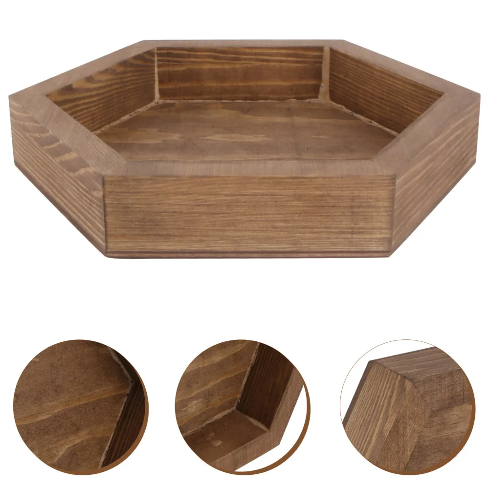 1 шт. винтажный поднос в форме алмаза Искусственный деревянный для торта)|Лотки