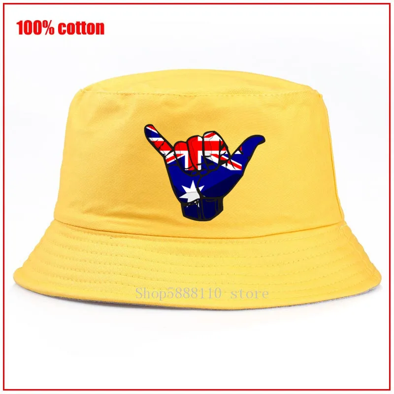Shaka знак Австралийский флаг женская летняя мультяшная Панама шляпа Боб хип хоп