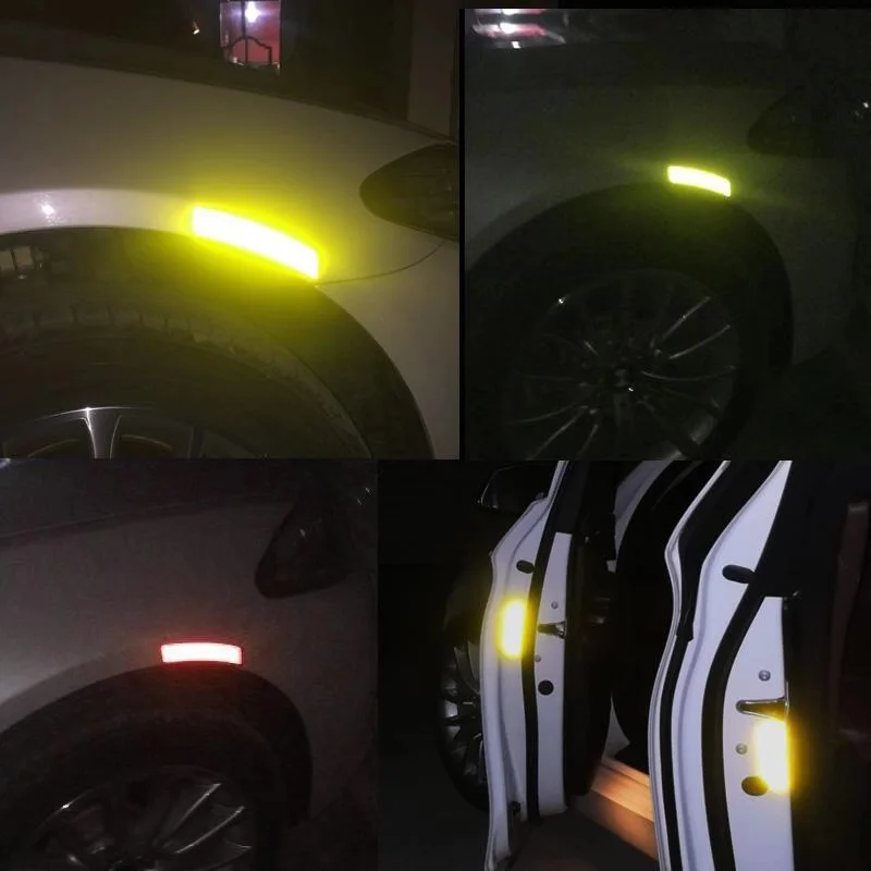Светоотражающая наклейка на дверь автомобиля для Skoda Octavia Yeti Roomster Fabia Rapid Superb KODIAQ