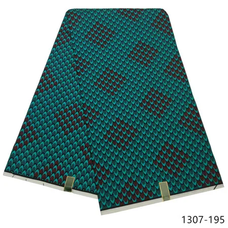 Latest Ankara Wax Fabric Guaranteed Real Wax 6yard/lot High Quality African Fabric Print For Sewing Dress 1307 - Цвет: 1307-195