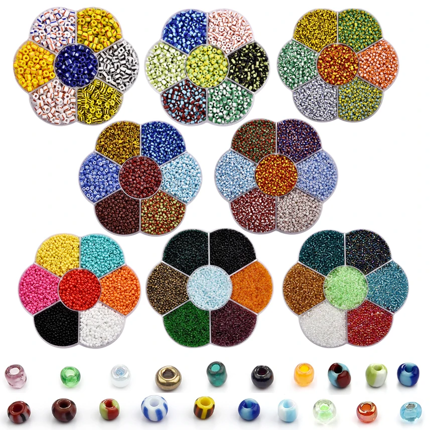 

4500 шт. стеклянные бусины, 2 мм бусины для изготовления ювелирных изделий, отверстие 1 мм, бусины-трубки, браслеты, ожерелья, «сделай сам» с кон...